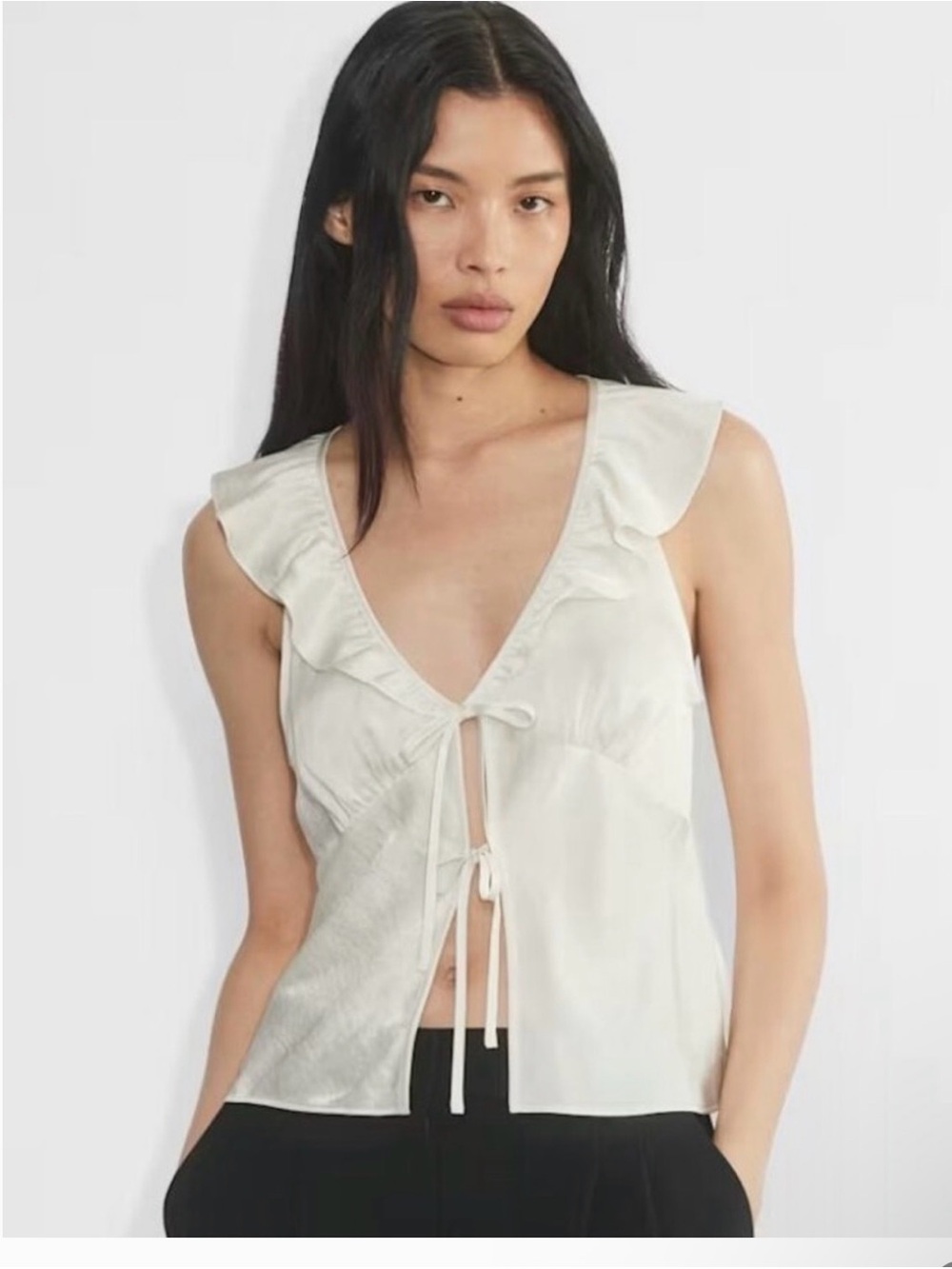 Aritzia Wilfred Tonka Satin Blouse Medium